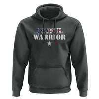Harris Walz 2024 Hoodie Joyful Warrior American Flag Political Stars - Wonder Print Shop
