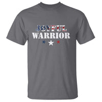 Harris Walz 2024 T Shirt Joyful Warrior American Flag Political Stars - Wonder Print Shop