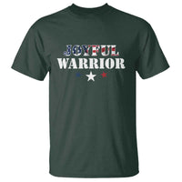 Harris Walz 2024 T Shirt Joyful Warrior American Flag Political Stars - Wonder Print Shop