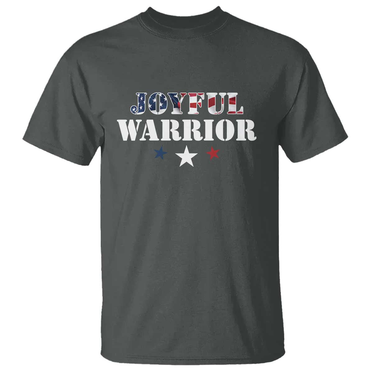 Harris Walz 2024 T Shirt Joyful Warrior American Flag Political Stars - Wonder Print Shop
