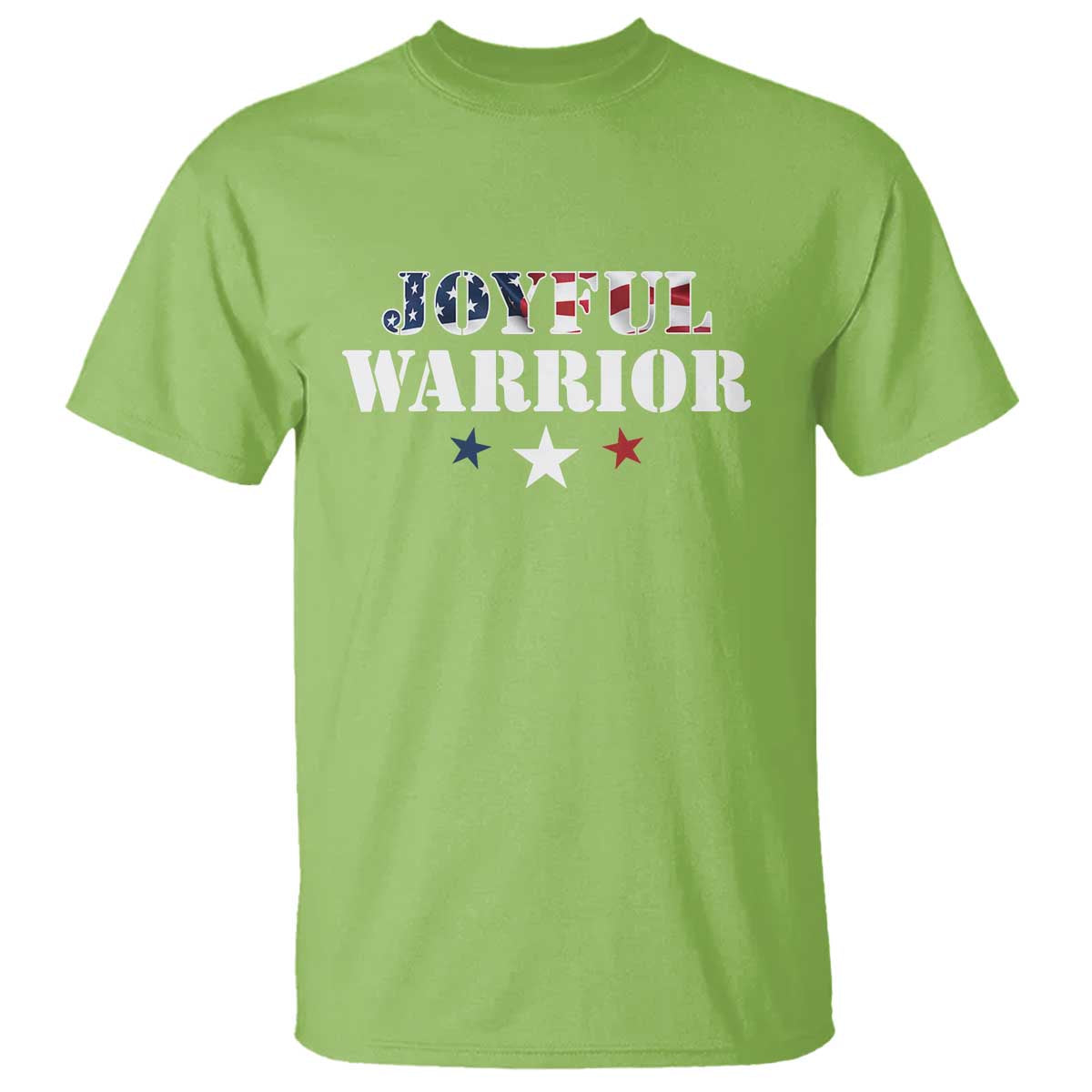 Harris Walz 2024 T Shirt Joyful Warrior American Flag Political Stars - Wonder Print Shop