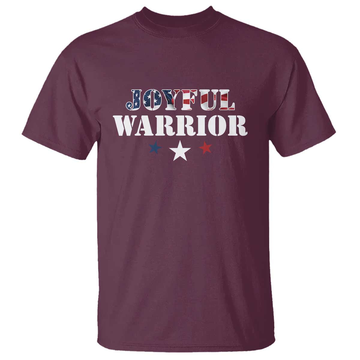 Harris Walz 2024 T Shirt Joyful Warrior American Flag Political Stars - Wonder Print Shop