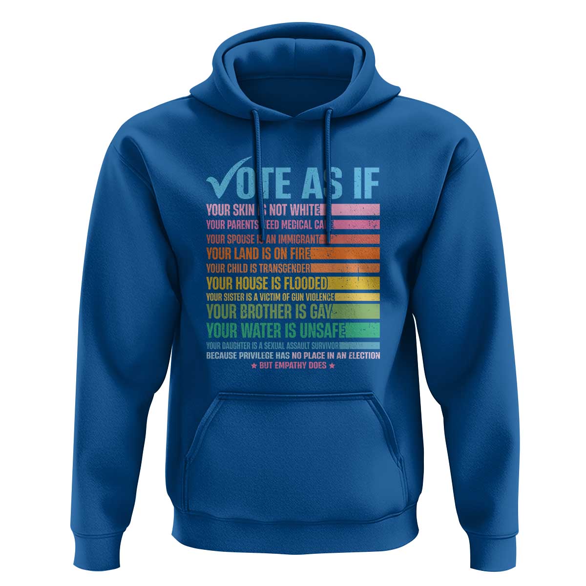 Vote For Human's Rights Hoodie Vote As If Your Skin Is Not White Your Parents Need Medical Care - Wonder Print Shop