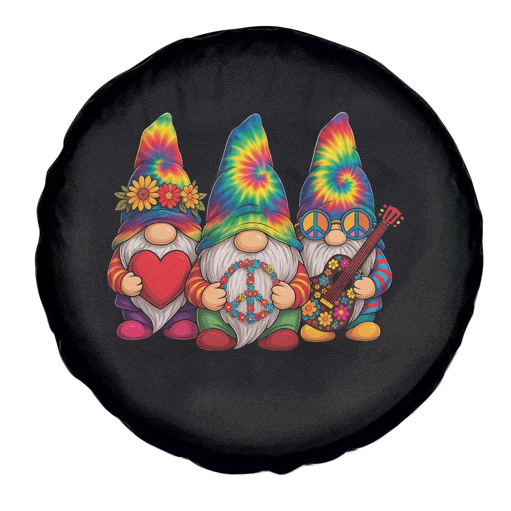 Three Hippie Gnomes Peace Retro Tie Dye Flower Spare Tire Cover - Wonder Print Shop