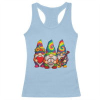 Three Hippie Gnomes Peace Retro Tie Dye Flower Racerback Tank Top - Wonder Print Shop