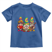 Three Hippie Gnomes Peace Retro Tie Dye Flower Toddler T Shirt - Wonder Print Shop