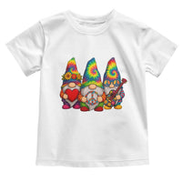 Three Hippie Gnomes Peace Retro Tie Dye Flower Toddler T Shirt - Wonder Print Shop