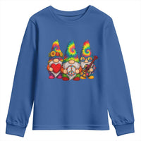 Three Hippie Gnomes Peace Retro Tie Dye Flower Youth Sweatshirt - Wonder Print Shop