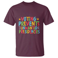 Voting Prevents Unwanted Presidencies T Shirt Colorful US Presidential Election Political 2024 Star - Wonder Print Shop