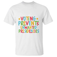 Voting Prevents Unwanted Presidencies T Shirt Colorful US Presidential Election Political 2024 Star - Wonder Print Shop