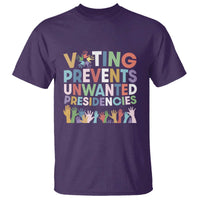 Voting Prevents Unwanted Presidencies T Shirt US Presidential Election Political 2024 Hand - Wonder Print Shop