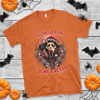 Halloween Christmas T Shirt Tis The Season To Be Creepy Ghost Horror Xmas - Wonder Print Shop
