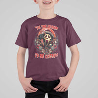 Halloween Christmas T Shirt For Kid Tis The Season To Be Creepy Ghost Horror Xmas - Wonder Print Shop