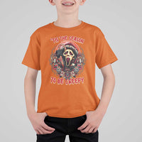 Halloween Christmas T Shirt For Kid Tis The Season To Be Creepy Ghost Horror Xmas - Wonder Print Shop