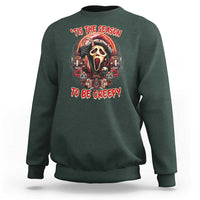 Halloween Christmas Sweatshirt Tis The Season To Be Creepy Ghost Horror Xmas - Wonder Print Shop