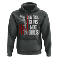 Harris Walz Feminist Hoodie Control Guns Not Girls Women's Rights Roses American Flag - Wonder Print Shop
