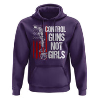 Harris Walz Feminist Hoodie Control Guns Not Girls Women's Rights Roses American Flag - Wonder Print Shop