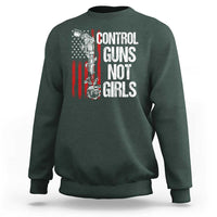 Harris Walz Feminist Sweatshirt Control Guns Not Girls Women's Rights Roses American Flag - Wonder Print Shop
