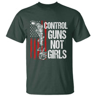 Harris Walz Feminist T Shirt Control Guns Not Girls Women's Rights Roses American Flag - Wonder Print Shop