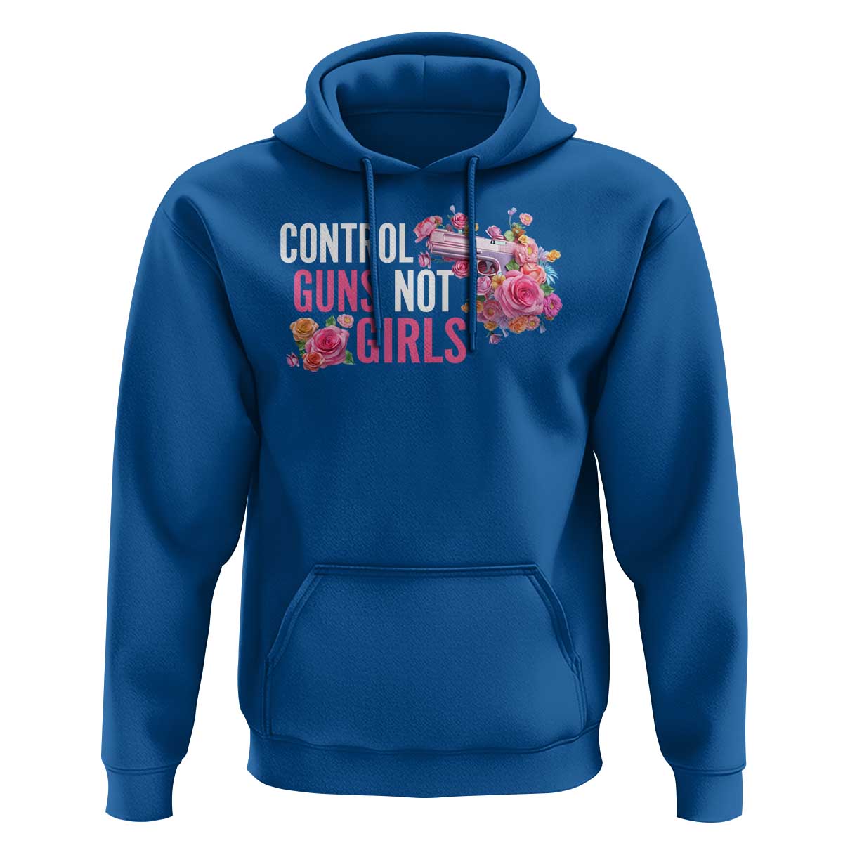 Harris Walz Feminist Hoodie Control Guns Not Girls Women's Rights Flower - Wonder Print Shop