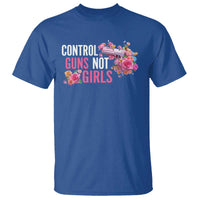 Harris Walz Feminist T Shirt Control Guns Not Girls Women's Rights Flower - Wonder Print Shop