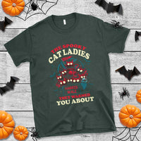 Harris Walz Halloween T Shirt The Spooky Cat Ladies They Warned You About Devil Cats - Wonder Print Shop