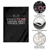 Freedom Never Dies Charlie Kirk Garden Flag Vintage American Flag - Wonder Print Shop