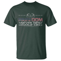 Freedom Never Dies Charlie Kirk T Shirt Vintage American Flag - Wonder Print Shop