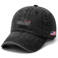 Freedom Never Dies Charlie Kirk Washed Cotton Baseball Cap Vintage American Flag
