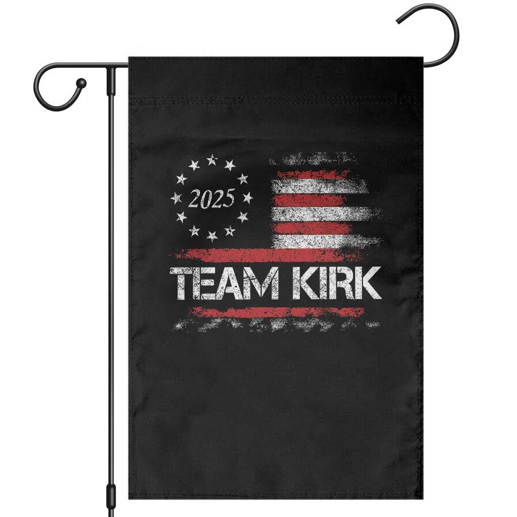 Team Kirk 2025 Garden Flag Charlie Kirk Freedom Vintage American Flag - Wonder Print Shop