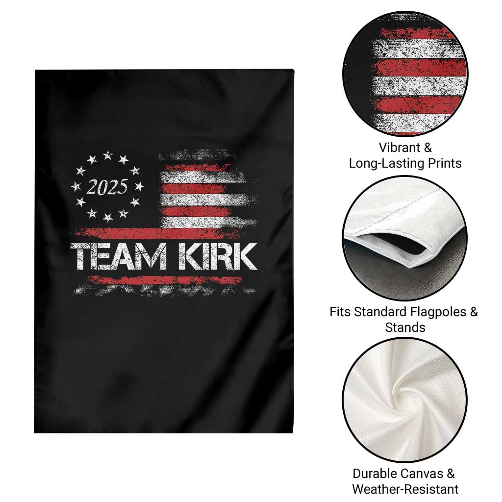 Team Kirk 2025 Garden Flag Charlie Kirk Freedom Vintage American Flag - Wonder Print Shop