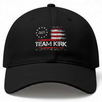 Team Kirk 2025 Baseball Cap Charlie Kirk Freedom Vintage American Flag