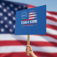 Team Kirk 2025 Protest Sign Charlie Kirk Freedom Vintage American Flag - Wonder Print Shop