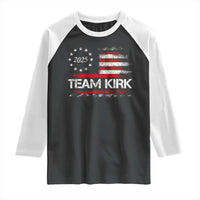 Team Kirk 2025 Raglan Shirt Charlie Kirk Freedom Vintage American Flag - Wonder Print Shop