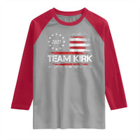 Team Kirk 2025 Raglan Shirt Charlie Kirk Freedom Vintage American Flag - Wonder Print Shop