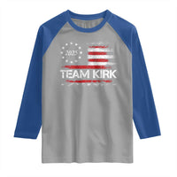 Team Kirk 2025 Raglan Shirt Charlie Kirk Freedom Vintage American Flag - Wonder Print Shop