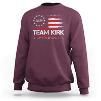 Team Kirk 2025 Sweatshirt Charlie Kirk Freedom Vintage American Flag - Wonder Print Shop