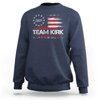 Team Kirk 2025 Sweatshirt Charlie Kirk Freedom Vintage American Flag - Wonder Print Shop