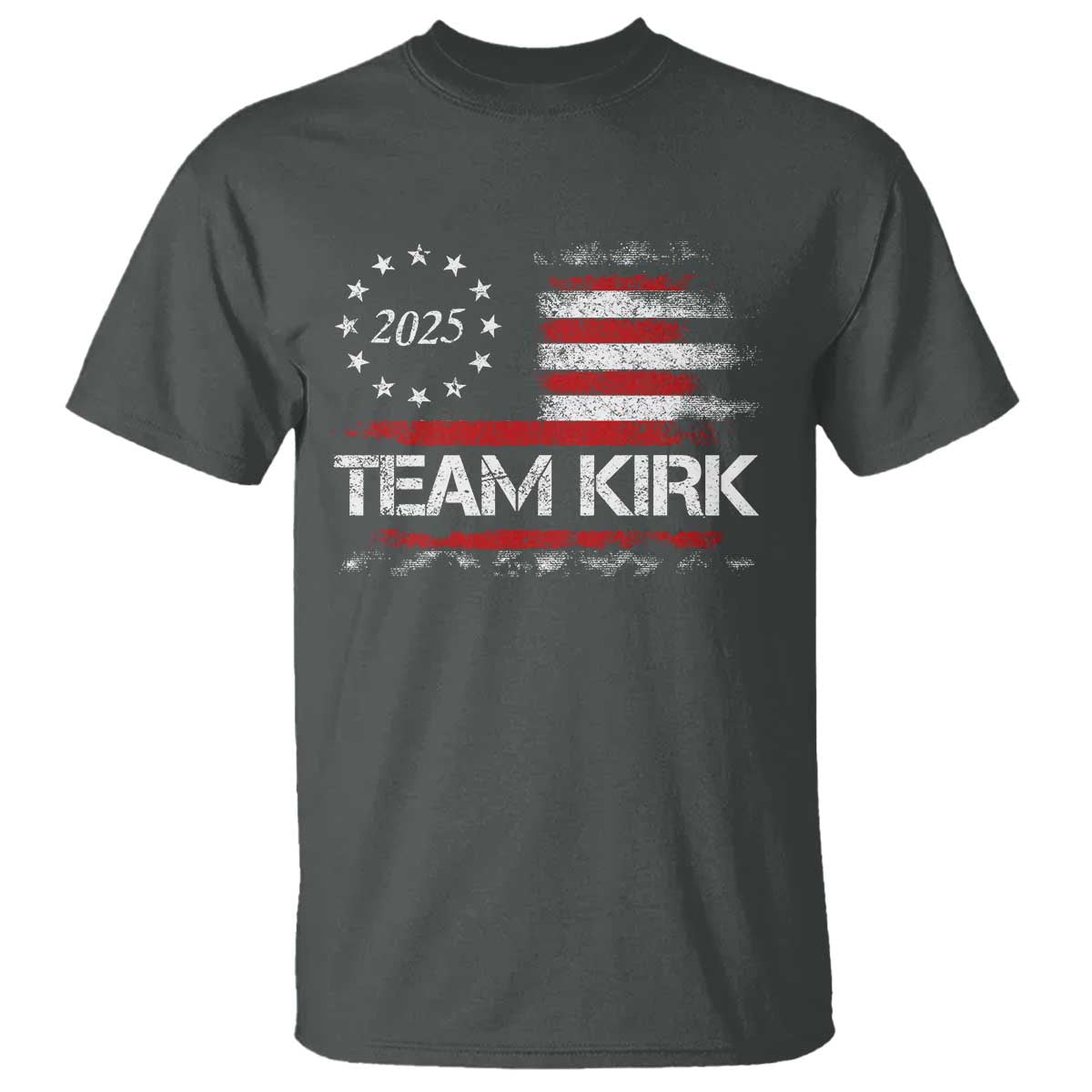 Team Kirk 2025 T Shirt Charlie Kirk Freedom Vintage American Flag - Wonder Print Shop