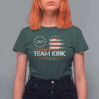 Team Kirk 2025 T Shirt For Women Charlie Kirk Freedom Vintage American Flag - Wonder Print Shop