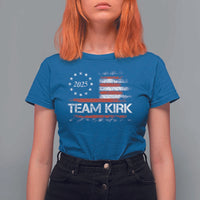 Team Kirk 2025 T Shirt For Women Charlie Kirk Freedom Vintage American Flag - Wonder Print Shop