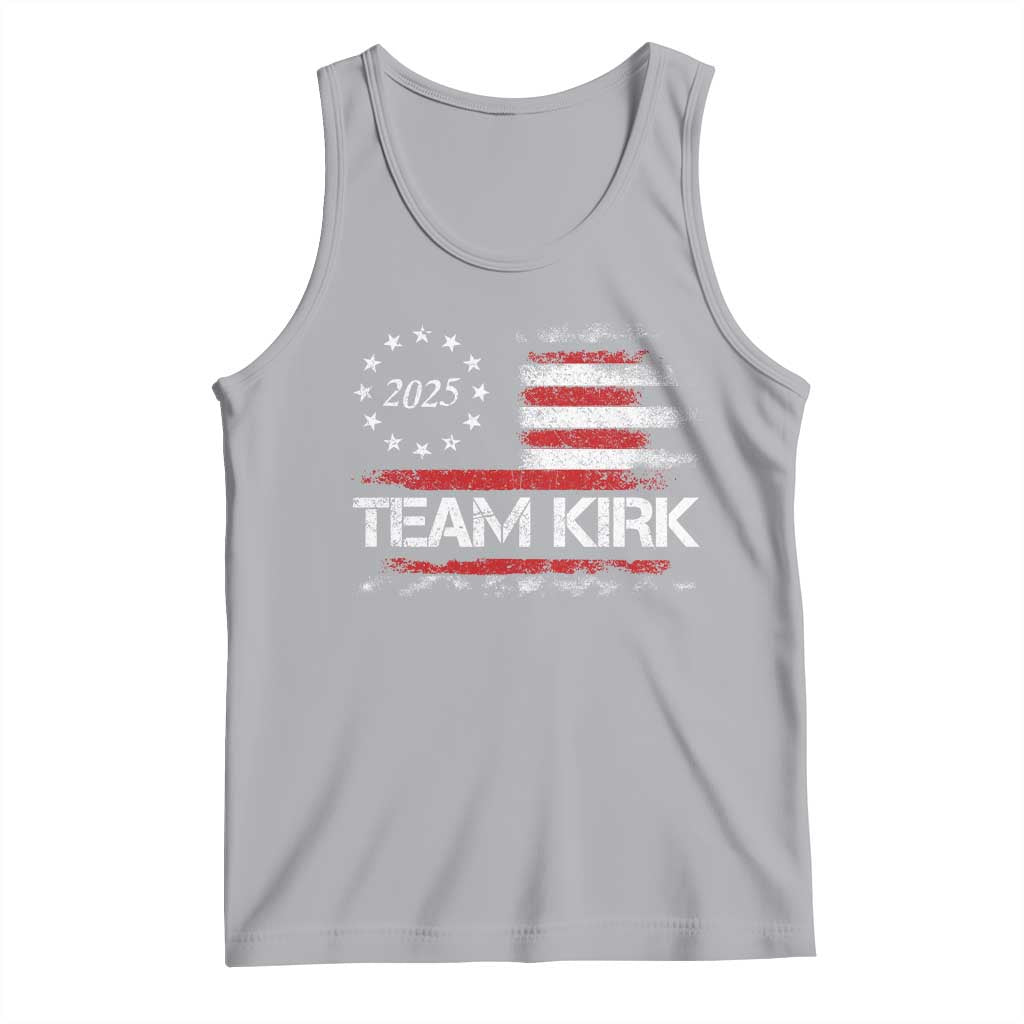 Team Kirk 2025 Tank Top Charlie Kirk Freedom Vintage American Flag - Wonder Print Shop