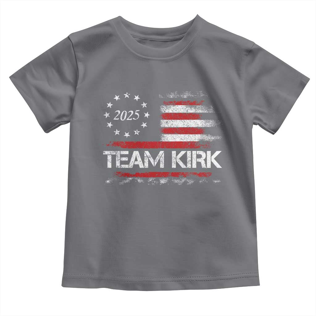 Team Kirk 2025 Toddler T Shirt Freedom Vintage American Flag - Wonder Print Shop