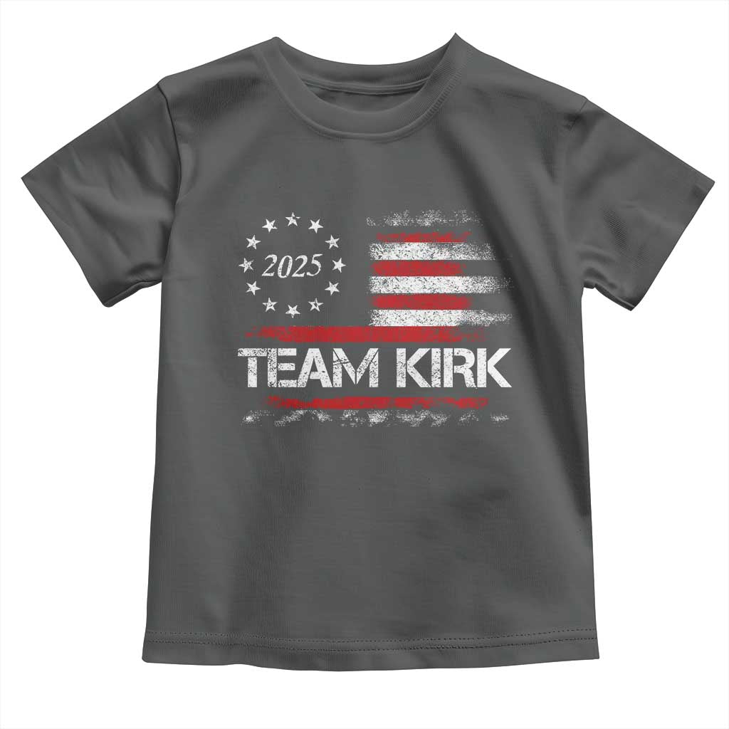 Team Kirk 2025 Toddler T Shirt Freedom Vintage American Flag - Wonder Print Shop