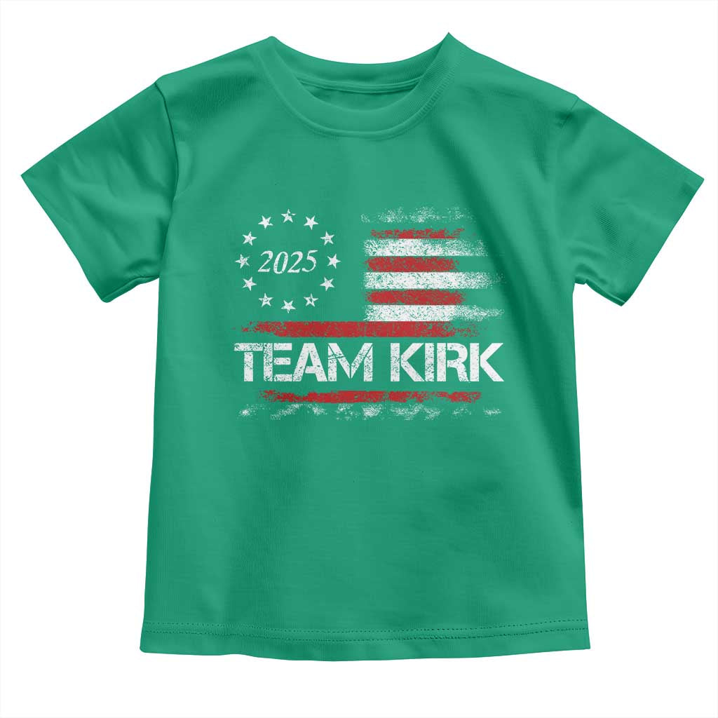 Team Kirk 2025 Toddler T Shirt Freedom Vintage American Flag - Wonder Print Shop