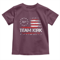 Team Kirk 2025 Toddler T Shirt Freedom Vintage American Flag - Wonder Print Shop