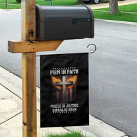 Firm In Faith Fierce In Justice Charlie Kirk Garden Flag Christian Cross American Flag - Wonder Print Shop