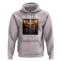 Firm In Faith Fierce In Justice Charlie Kirk Hoodie Christian Cross American Flag - Wonder Print Shop