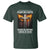 Firm In Faith Fierce In Justice Charlie Kirk T Shirt Christian Cross American Flag - Wonder Print Shop