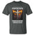 Firm In Faith Fierce In Justice Charlie Kirk T Shirt Christian Cross American Flag - Wonder Print Shop